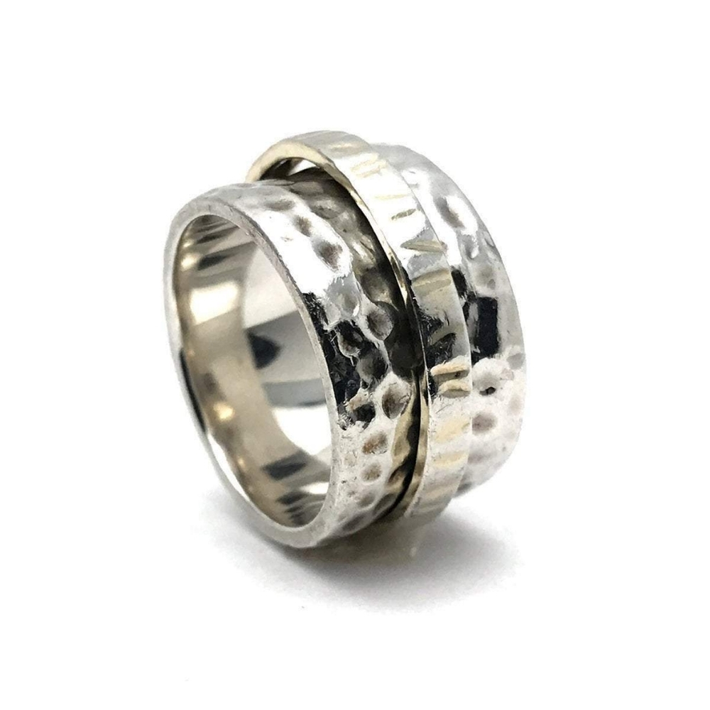 Silpada Jewelry .925 Silver Two-Tone Spinner Band Ring